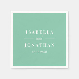 Serviette En Papier Hibiscus tropical Cassic menthe mariage personna