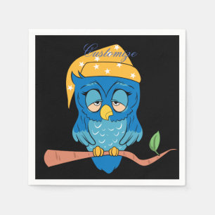 Serviette En Papier Hibou somnolent Thunder_Cove