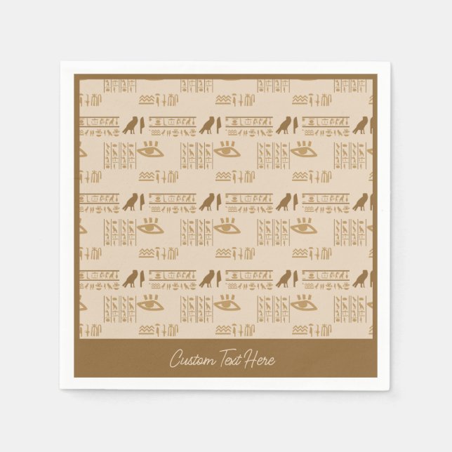 Serviette En Papier Hiéroglyphes égyptiens Ancien Egypte Exotique (Devant)