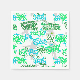 Serviette En Papier Hip hop Street Arts Motif
