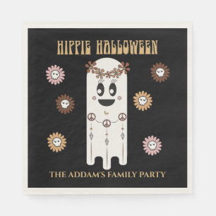 Serviette En Papier Hippie Halloween mignon fantôme