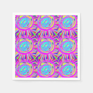 Serviette En Papier Hippie Retro chill art de base