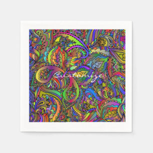 Serviette En Papier Hippie Super Psychedelic Design Thunder_Cove