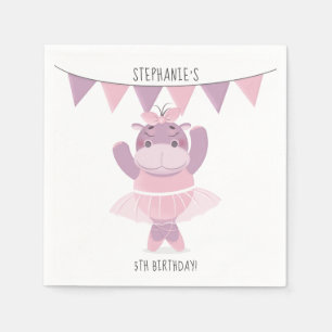 Serviette En Papier Hippo Ballerina