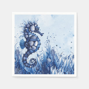 Serviette En Papier Hippocampe Coquillages