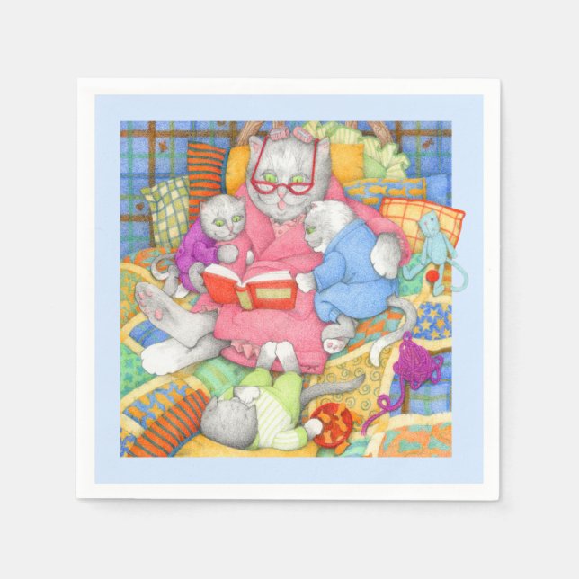 Serviette En Papier HISTOIRE DU BEDTIME Standard Cocktail Papier Napki (Devant)