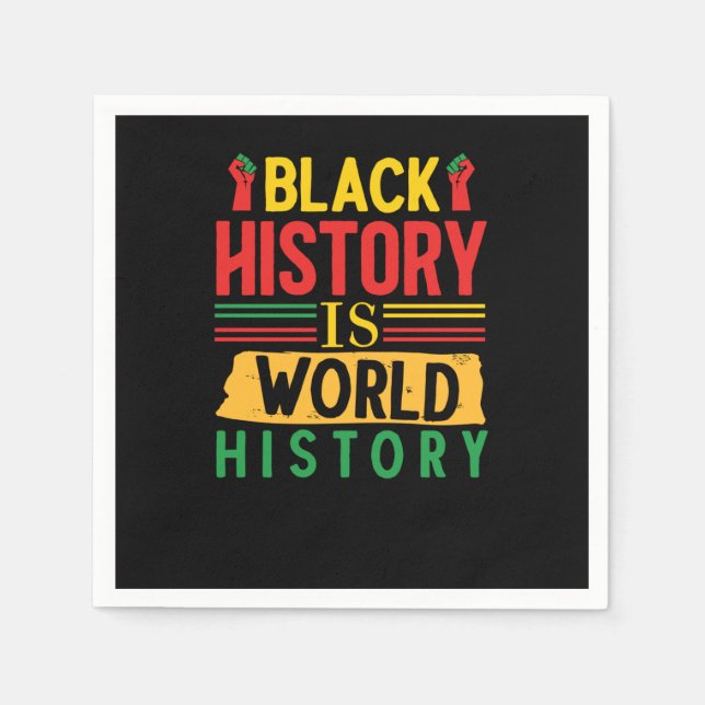 Serviette En Papier Histoire du monde noir (3) (Devant)