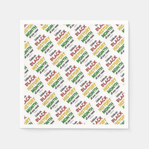 Serviette En Papier HISTOIRE NOIRE MOIS MOtivationnel papier BHM