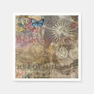 Serviette En Papier Histoire romaine Italie Voyage Vacances Ville