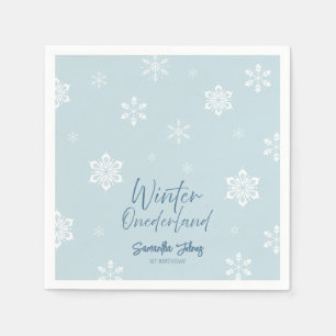 Serviette En Papier Hiver moderne Notre petit flocon de neige 1er anni