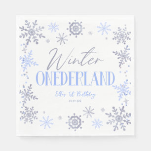Serviette En Papier Hiver ONE derland Flocon de neige 1er anniversaire