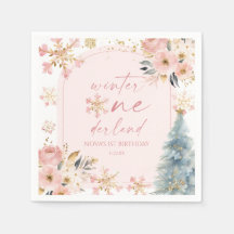 Hiver Onederland Flocon de neige 1ère fête d'anniv