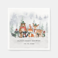 Hiver Woodland Wonderland Forêt Bébé Animaux