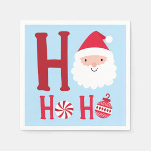 Serviette En Papier Ho Ho Ho Christmas Père Noël