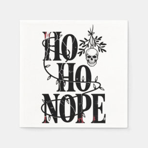 Serviette En Papier Ho Ho Niet" Drôle de Crâne Gothique Sombre