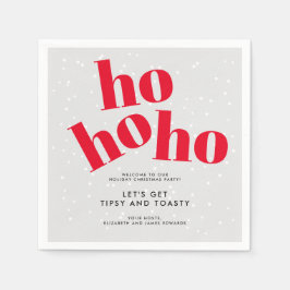 Serviette En Papier Hohoho Faisons-nous la fête de Noël de Tipsy et To