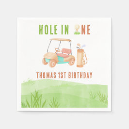 Serviette En Papier Hole In One First Birthday Party