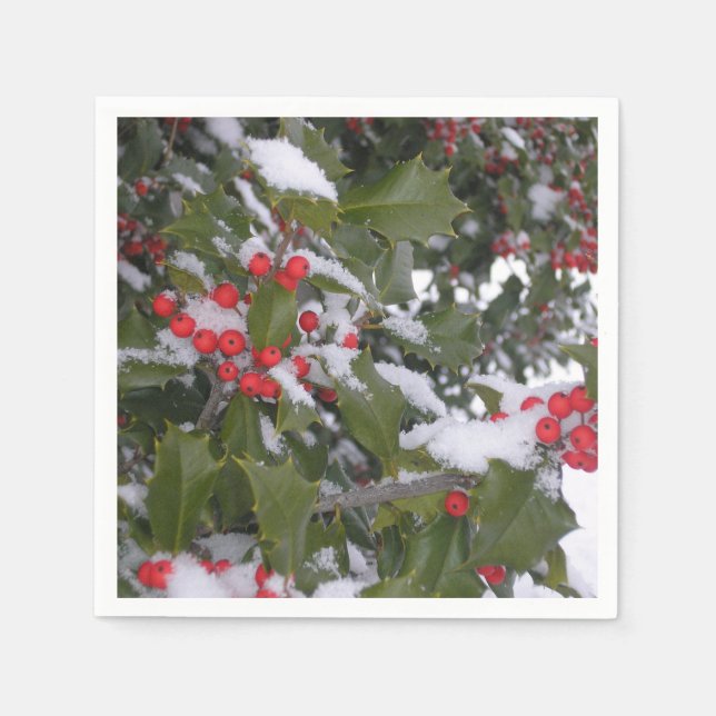 Serviette En Papier "Hollyberry !" (Devant)