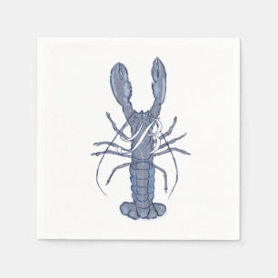 Serviette En Papier Homard bleu personnalisé