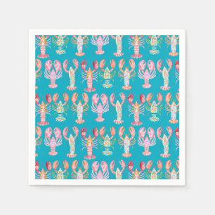 Serviette En Papier Homard Funky Coastal Fruits de Mer