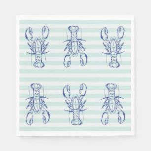 Serviette En Papier Homards bleus