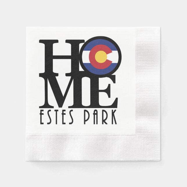 Serviette En Papier HOME Estes Park Colorado (Devant)