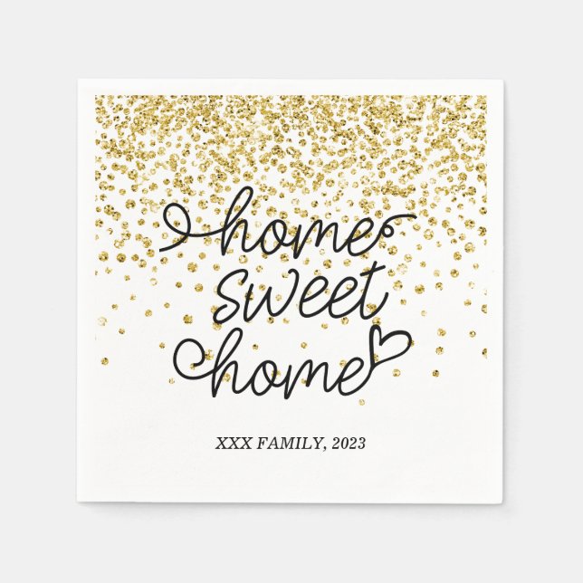 Serviette En Papier home sweet home, fête de réveil (Devant)
