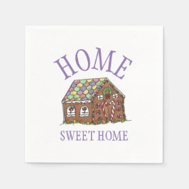 Serviette En Papier Home Sweet Home Gingerbread Maison Vacances