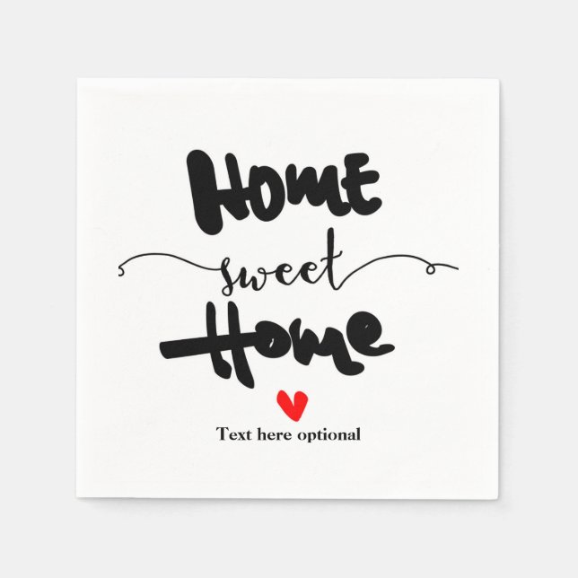 Serviette En Papier home sweet home, Papier Plaque serviettes (Devant)