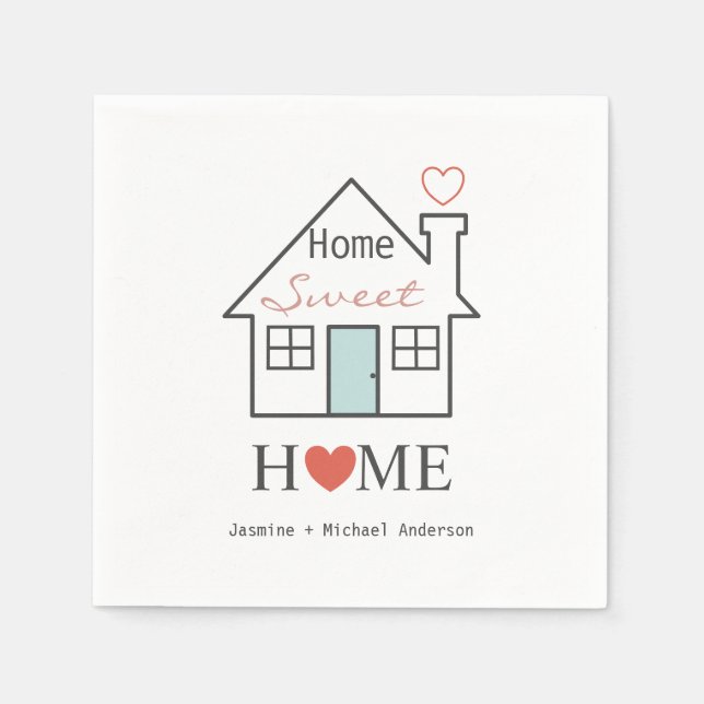 Serviette En Papier Home Sweet Home personnalisée (Devant)
