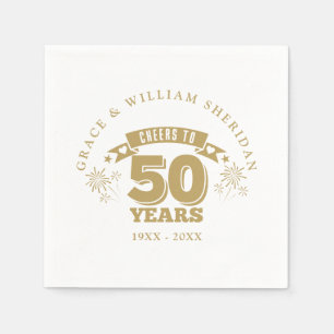 Serviette En Papier Hommage Au 50ème Anniversaire Du Mariage
