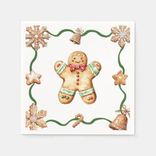 Serviette En Papier Homme en pain d'épices Serviettes de Noël