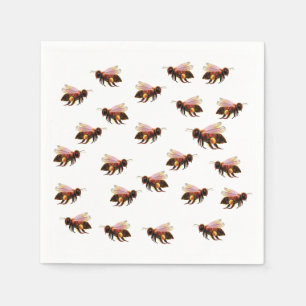Serviette En Papier Honey Bee Flying
