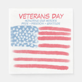 Serviette En Papier Honoring Heroes | Veterans Day Celebration