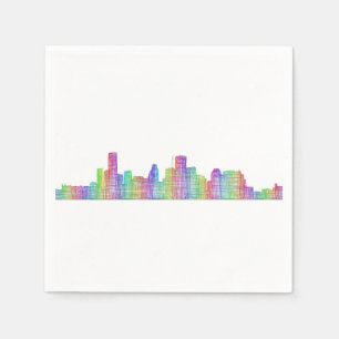 Serviette En Papier Horizon de ville de Houston