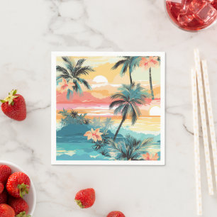 Serviette En Papier Horizon Douce Île