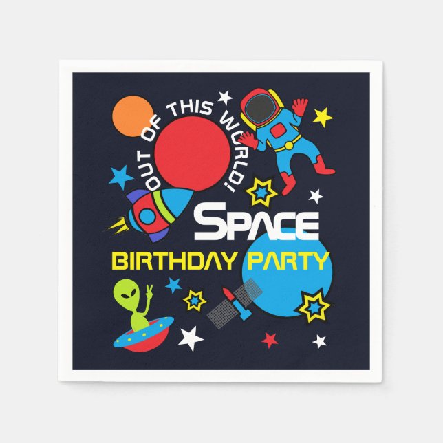 Serviette En Papier Hors de ce monde !, Anniversaire (Devant)