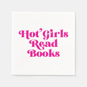 Serviette En Papier Hot Girls Lire des livres