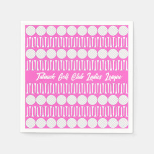 Serviette En Papier Hot Pink Dames Golf League Party