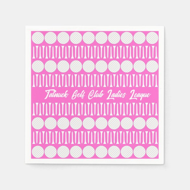 Serviette En Papier Hot Pink Dames Golf League Party (Devant)
