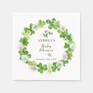 Serviette En Papier Housse à quatre feuilles   FEUILLES SHAMROCKS   BA