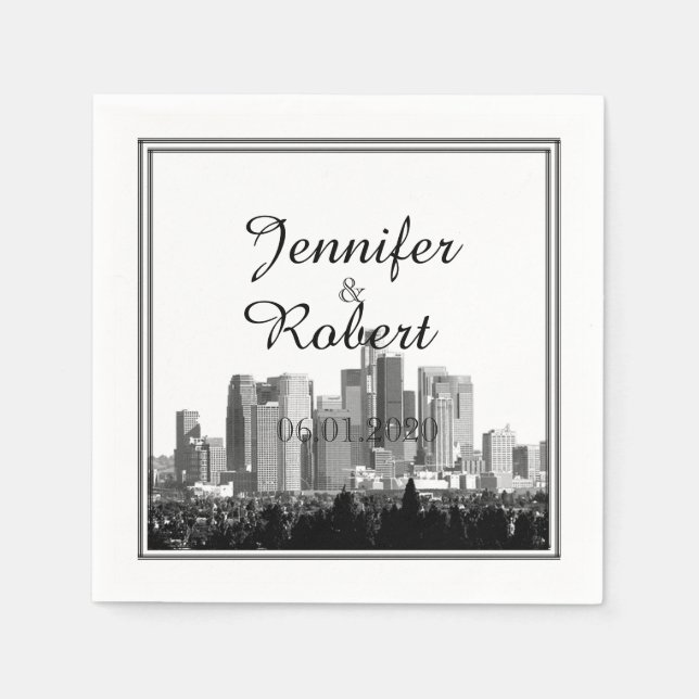 Serviette En Papier Houston Destination Wedding Napkin (Devant)