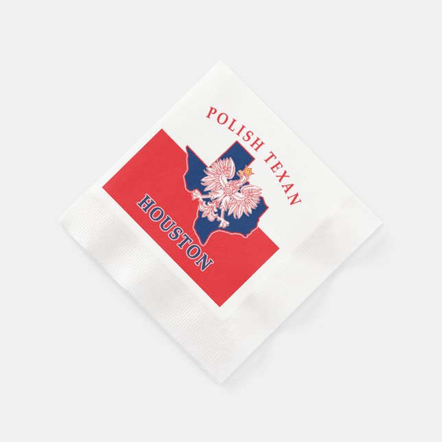 Serviette En Papier Houston Polonais Texan (Coin)