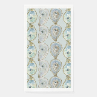 Serviette En Papier Huîtres aquarelles