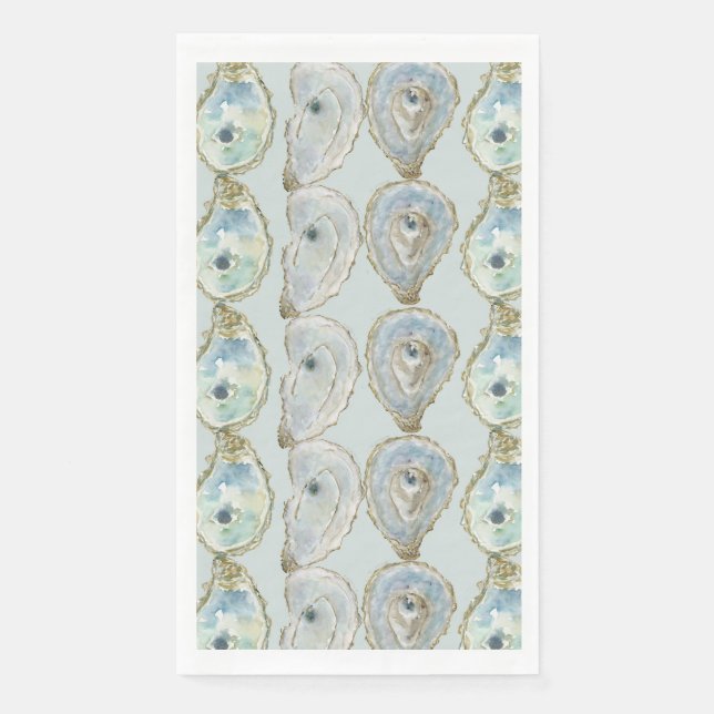 Serviette En Papier Huîtres aquarelles (Devant)