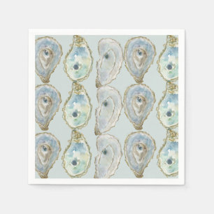 Serviette En Papier Huîtres aquarelles