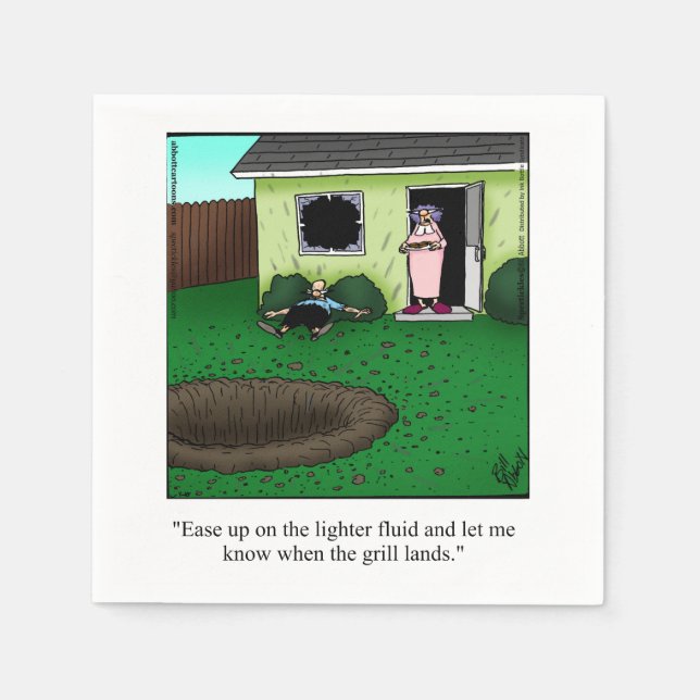 Serviette En Papier Humour barbecue amusant serviettes (Devant)