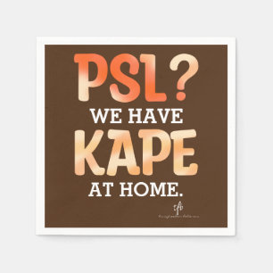 Serviette En Papier HUMOUR café d'automne PSL vs Kape Filipino