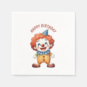 Serviette En Papier Humour de cirque clownesque