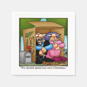 Serviette En Papier Humour de Noël amusant serviettes